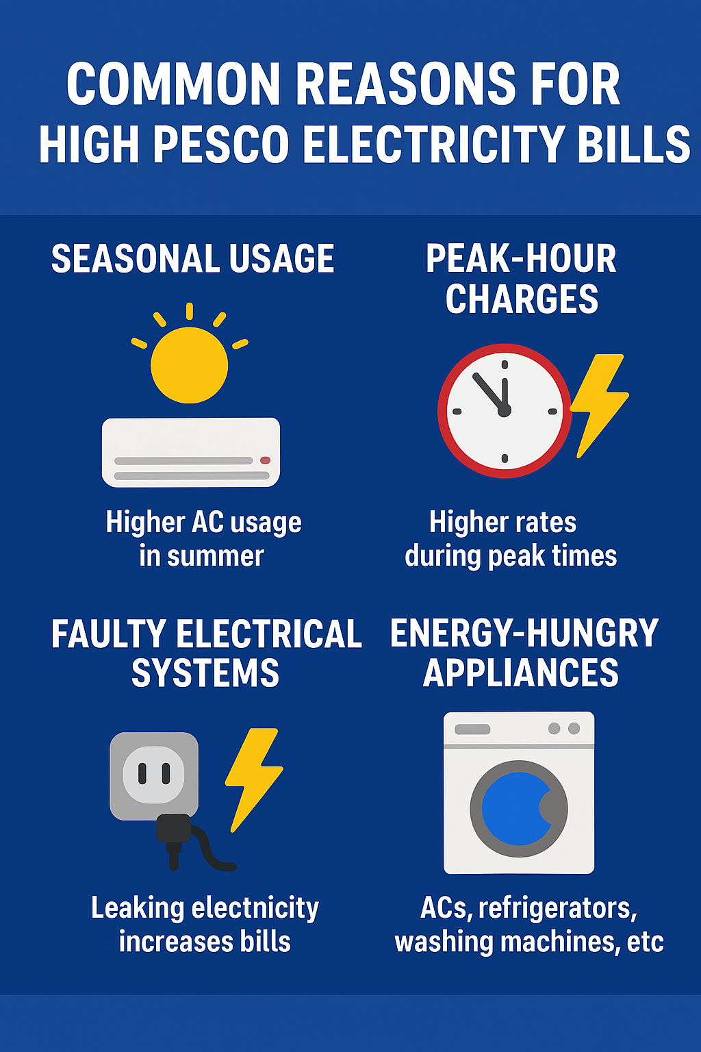 Common Reasons for High PESCO Electricity Bills 